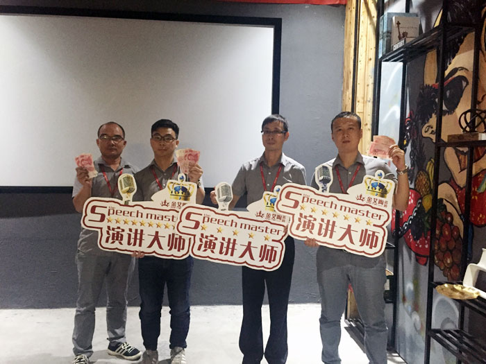 陶瓷一线品牌南宫娱乐瓷砖“怎样快速向新客户介绍公司和服务”演讲角逐圆满竣事