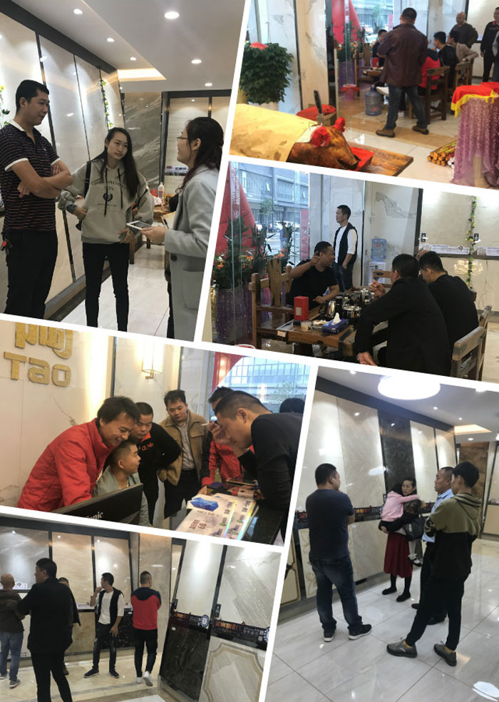 陶瓷一线品牌 南宫娱乐瓷砖 中山古镇300平专卖店开业盛典圆满乐成